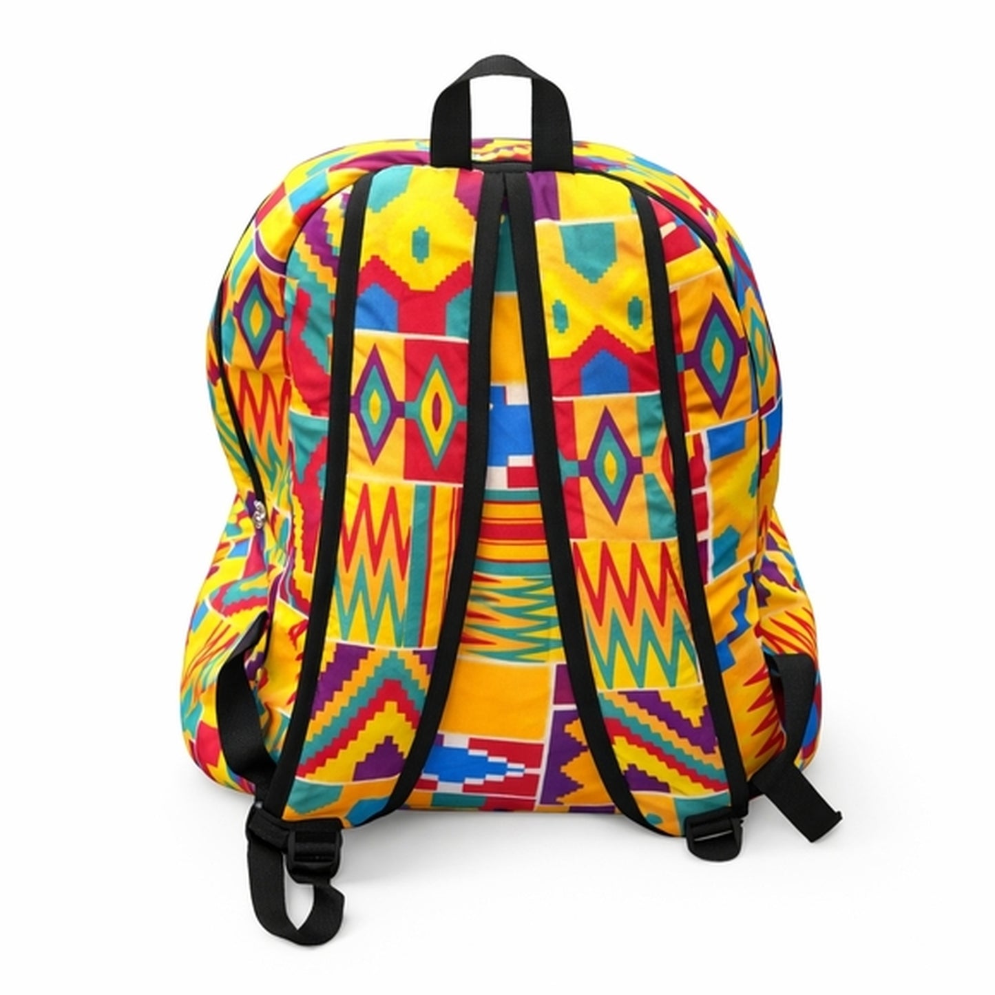 African Print Large Backpack β 19β Travel & School Bag