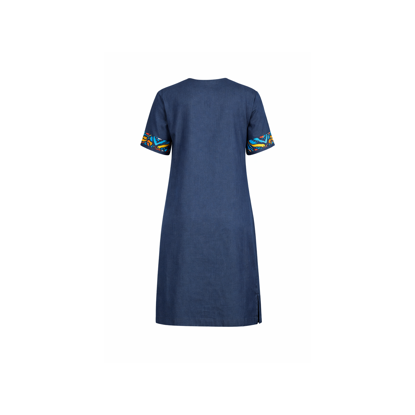 Ankara Patchwork Midi Dress – African Denim Style