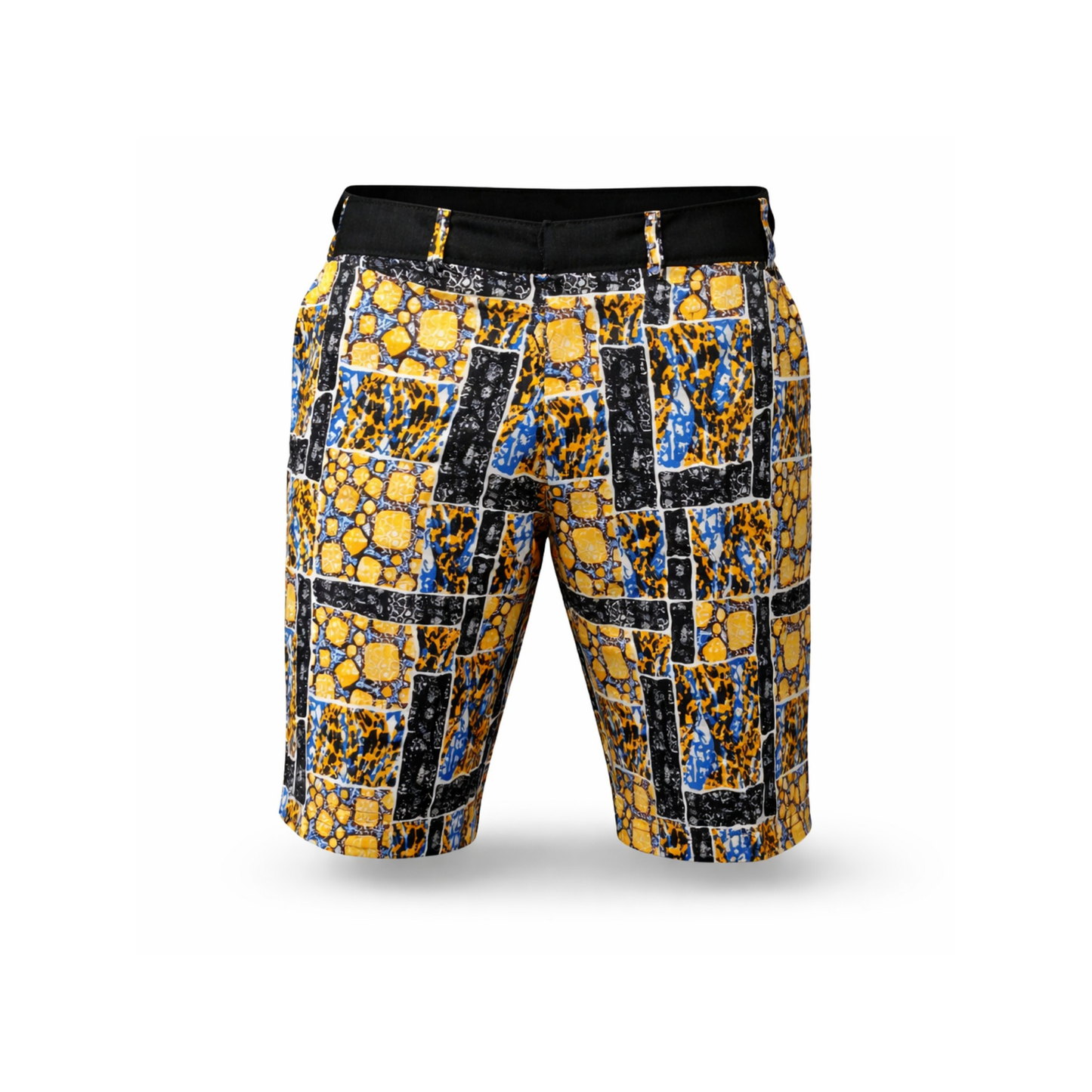 Men’s Bold Ankara Patchwork Shorts