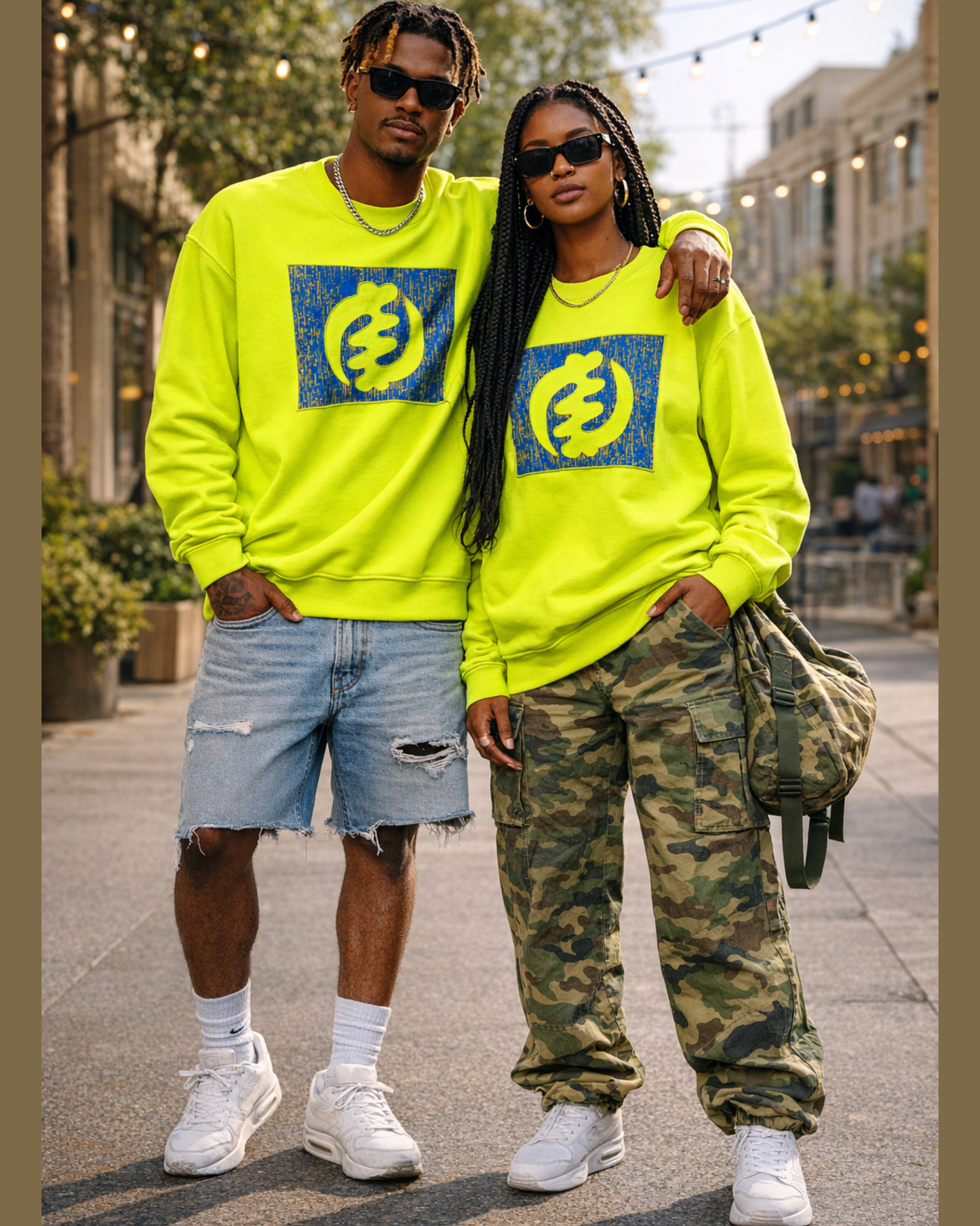 Neon Heritage Gye Nyame Sweatshirt (Unisex)