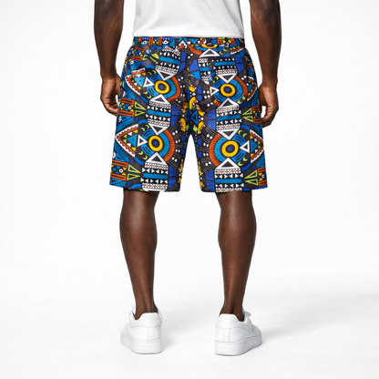Men African Tailored Ankara Shorts