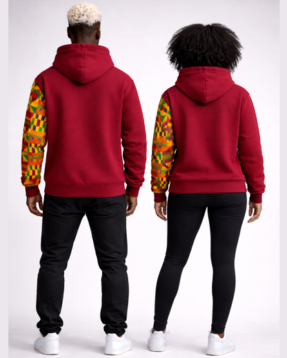 Heritage Kente Patchwork Hoodie – Unisex